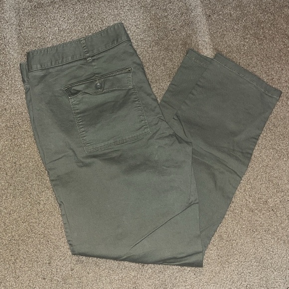 The Loft Green Pants Size 12 Relaxed Skinny - Picture 3 of 6